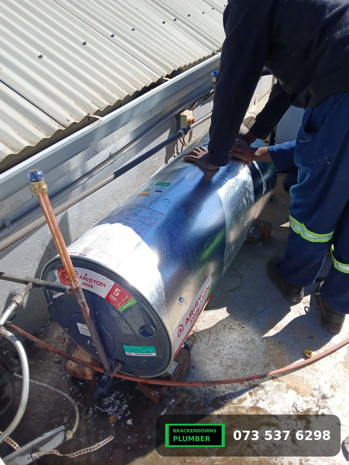Brackendowns Plumber geyser installation